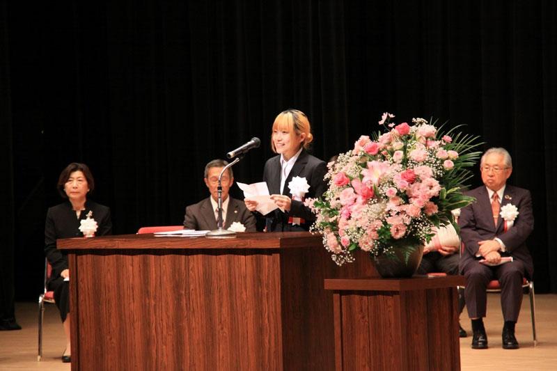 未来へのメッセージ（夛賀山口県立大学学生自治会執行委員長）