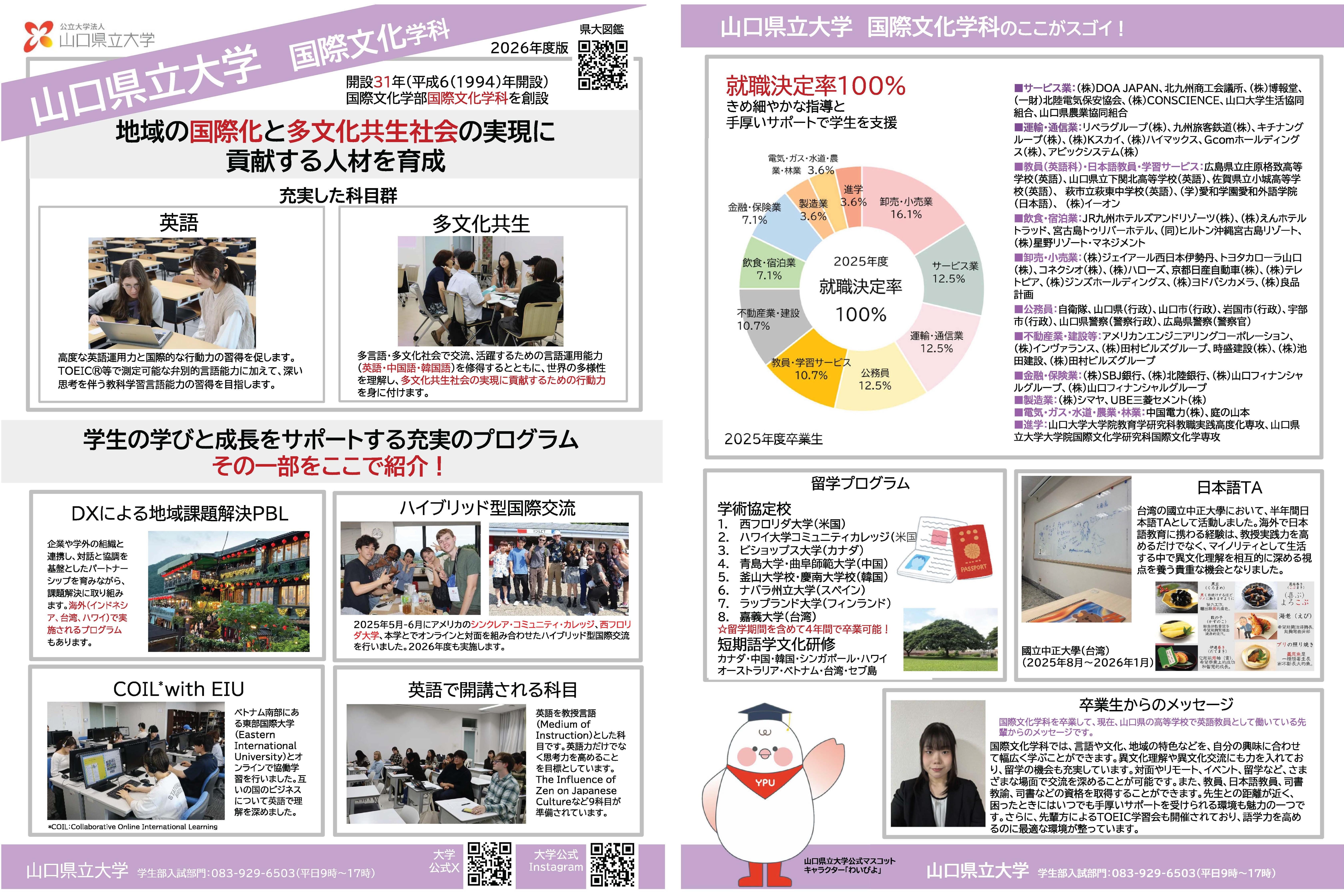 国際文化学科チラシ