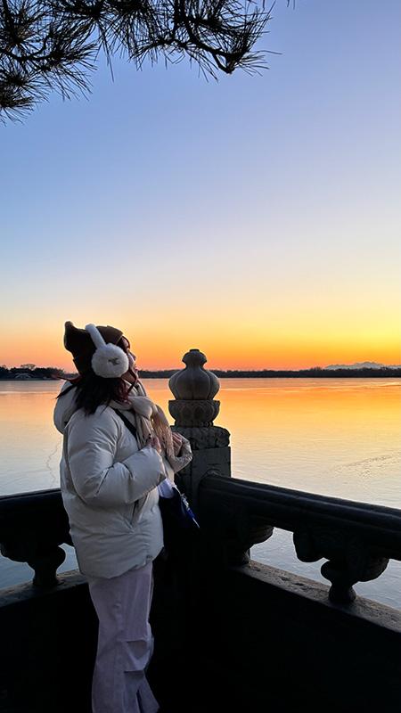 北京の頤和園でみた幻想的な情景
