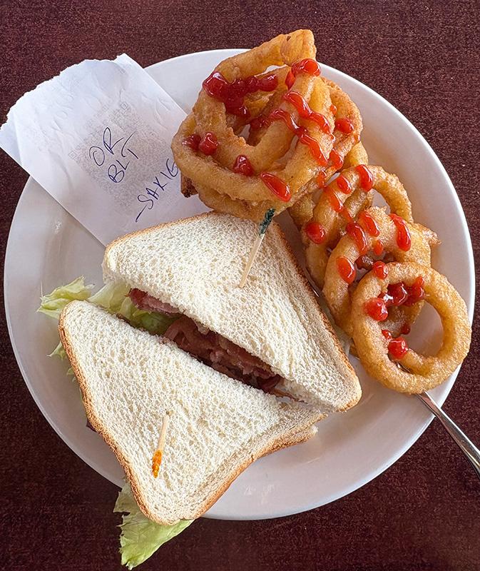 お気に入りのBLTとオニオンリング