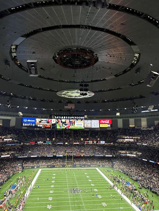 Saintsというアメフトチームの試合観戦