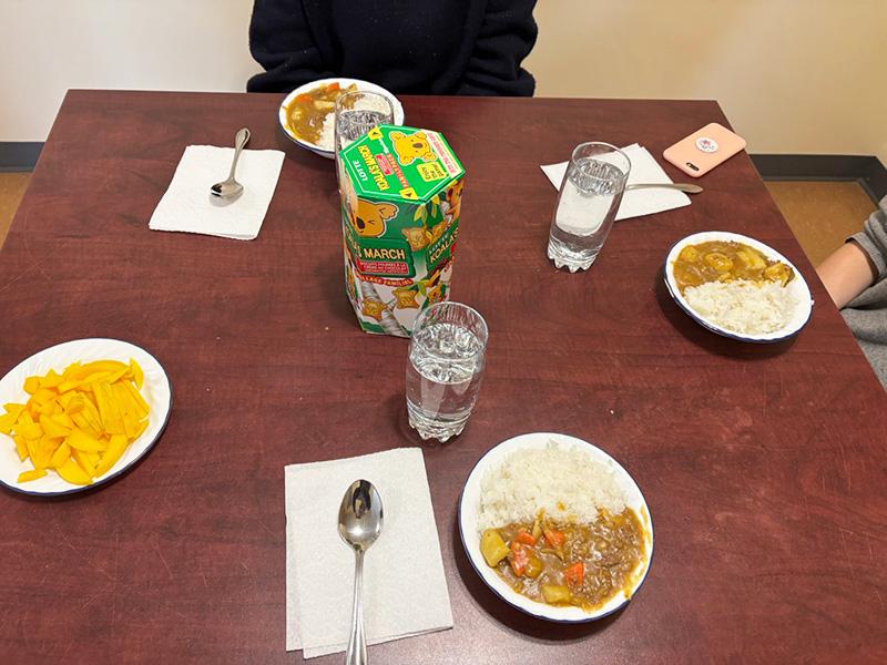 友人に振る舞ったカレー