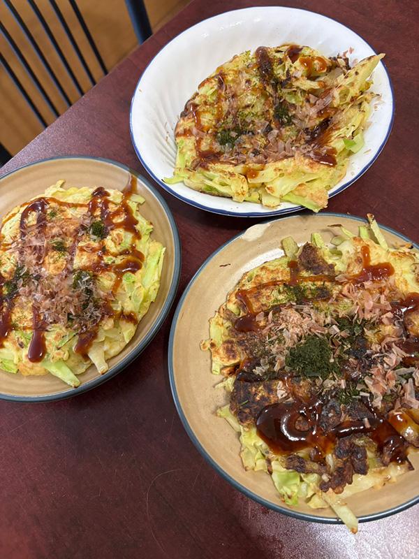 友人たちに振る舞ったお好み焼き